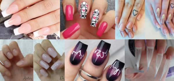 unhas de fibra de vidro