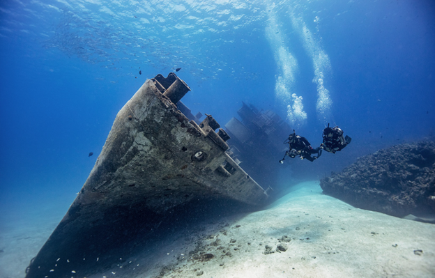 PADI naufrágio mergulho nas Bermudas